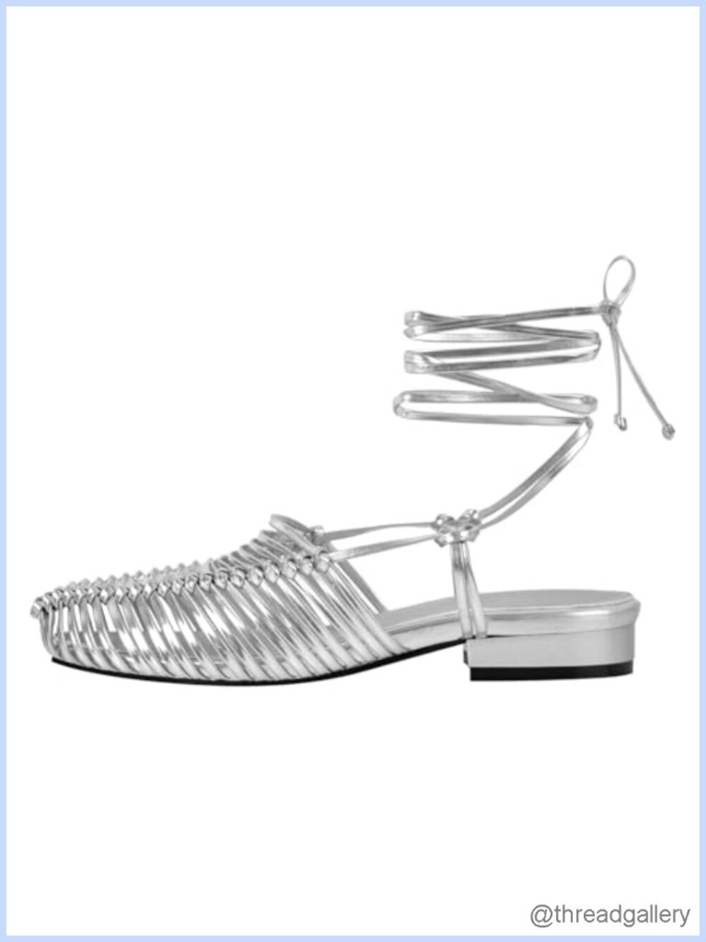 Woven Strappy Lace Up Flat Gladiator Sandals Summer Vacation Shoes